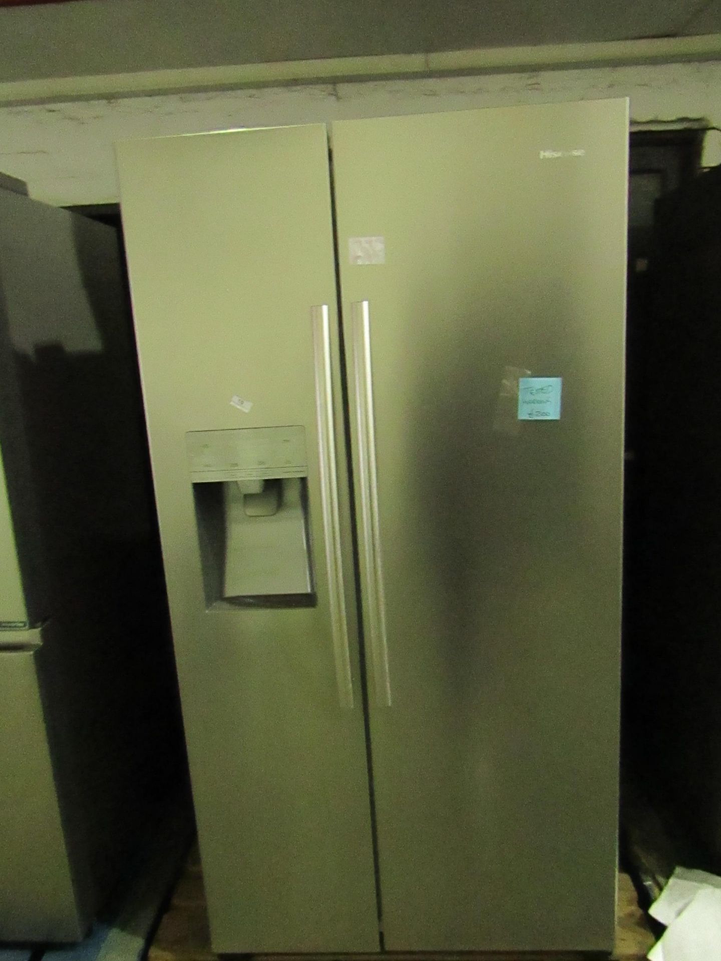 Hisense - Double Fridge Freezer - Tested Working in that It gets cold - Good Condition.