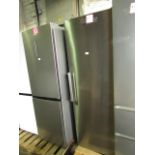 Smeg Stainless Steel No Frost Fridge Freezer, Tested Working Handle Is Loose But Can Be Tightened Up