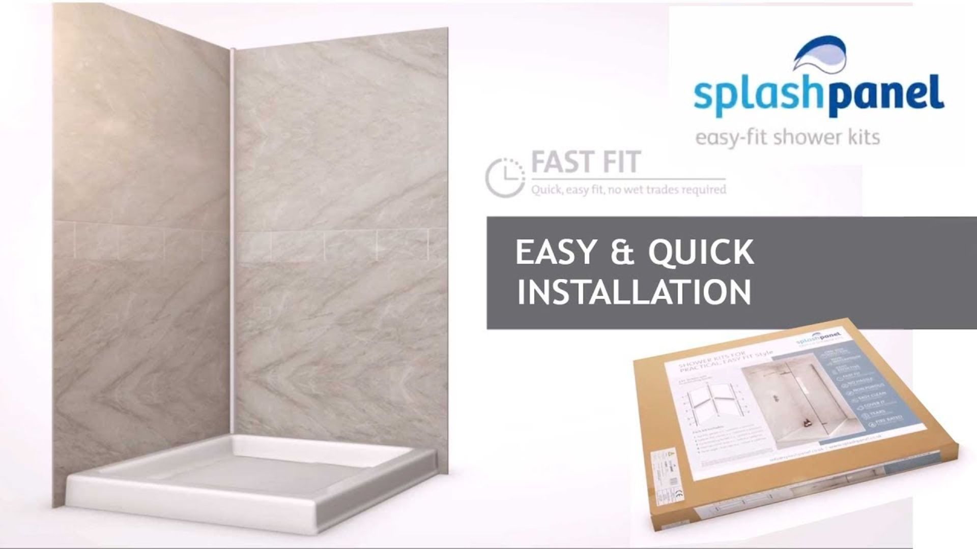 Pallet of 12x Classic Marble Splash Panel Shower kits, all brand new, RRP œ175 each please see - Image 3 of 3