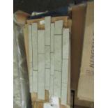 35x packs of 6, Kito Stone HillockSemi9 Polished Light Grey Brick MosaicTiles 513x300mm, these packs