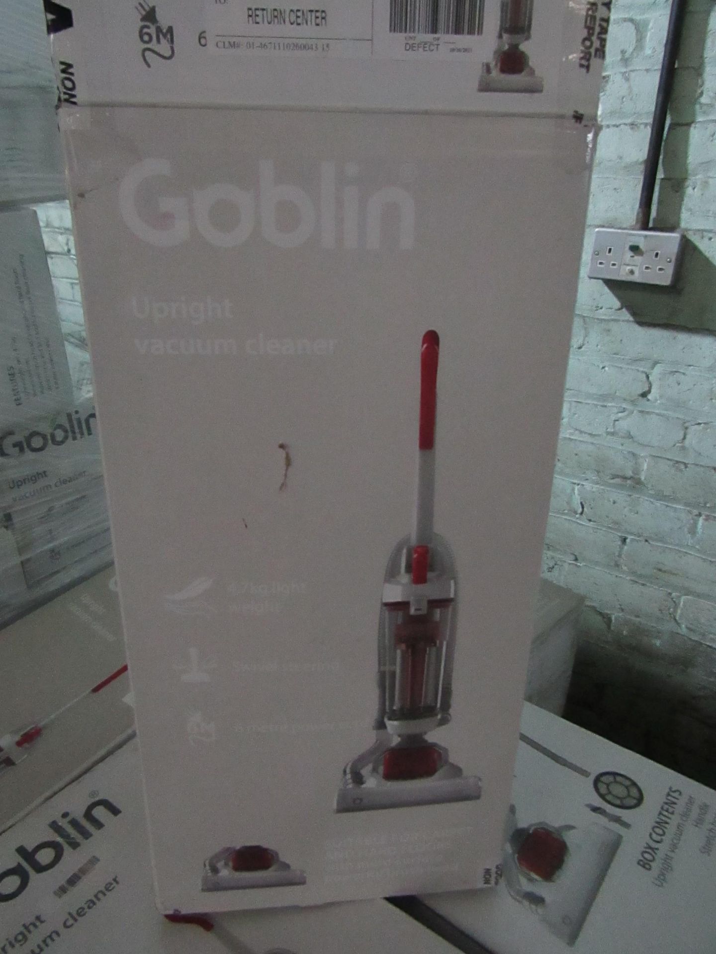 | 5X | GOBLIN BAGGED CYLINDER VACUUM | UNCHECKED & BOXED | NO ONLINE RESALE | RRP œ55 | TOTAL L0T