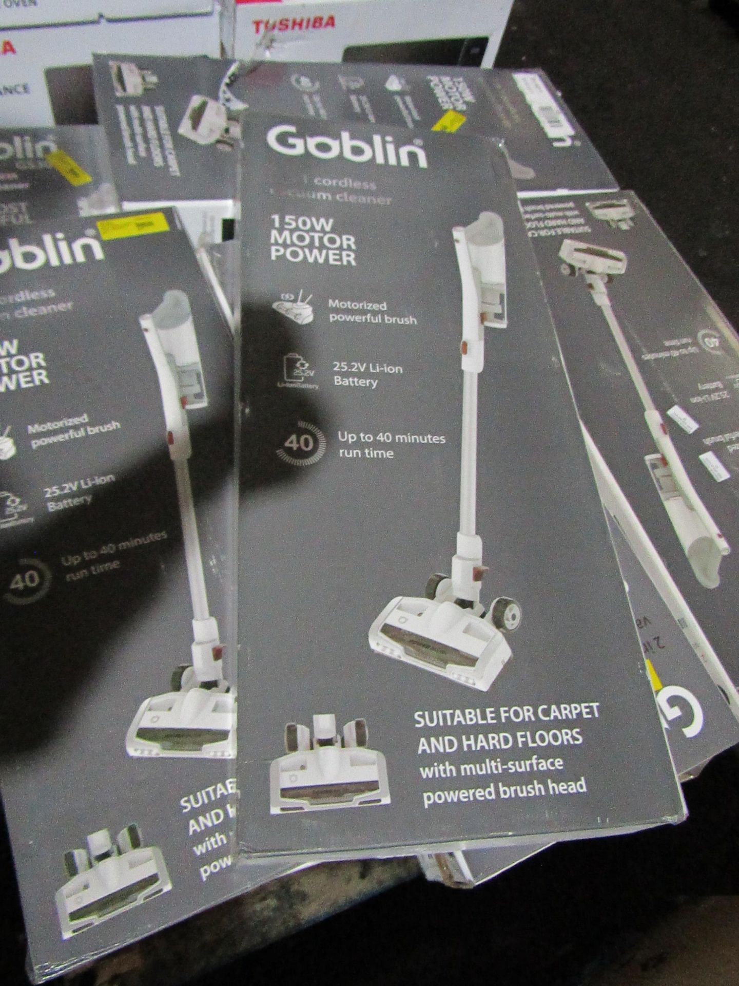 | X | GOBLIN 29.6V 150W CORDLESS 2 IN 1 VACUUM | UNCHECKED & BOXED | NO ONLINE RESALE | RRP œ65 |