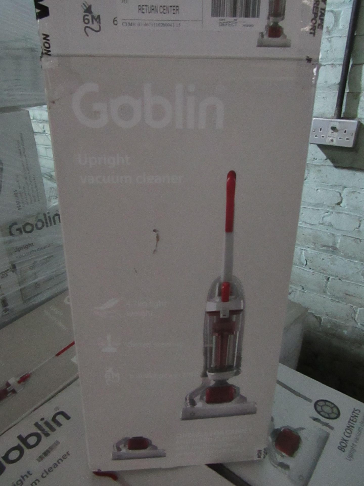 | 5X | GOBLIN BAGGED CYLINDER VACUUM | UNCHECKED & BOXED | NO ONLINE RESALE | RRP œ55 | TOTAL L0T