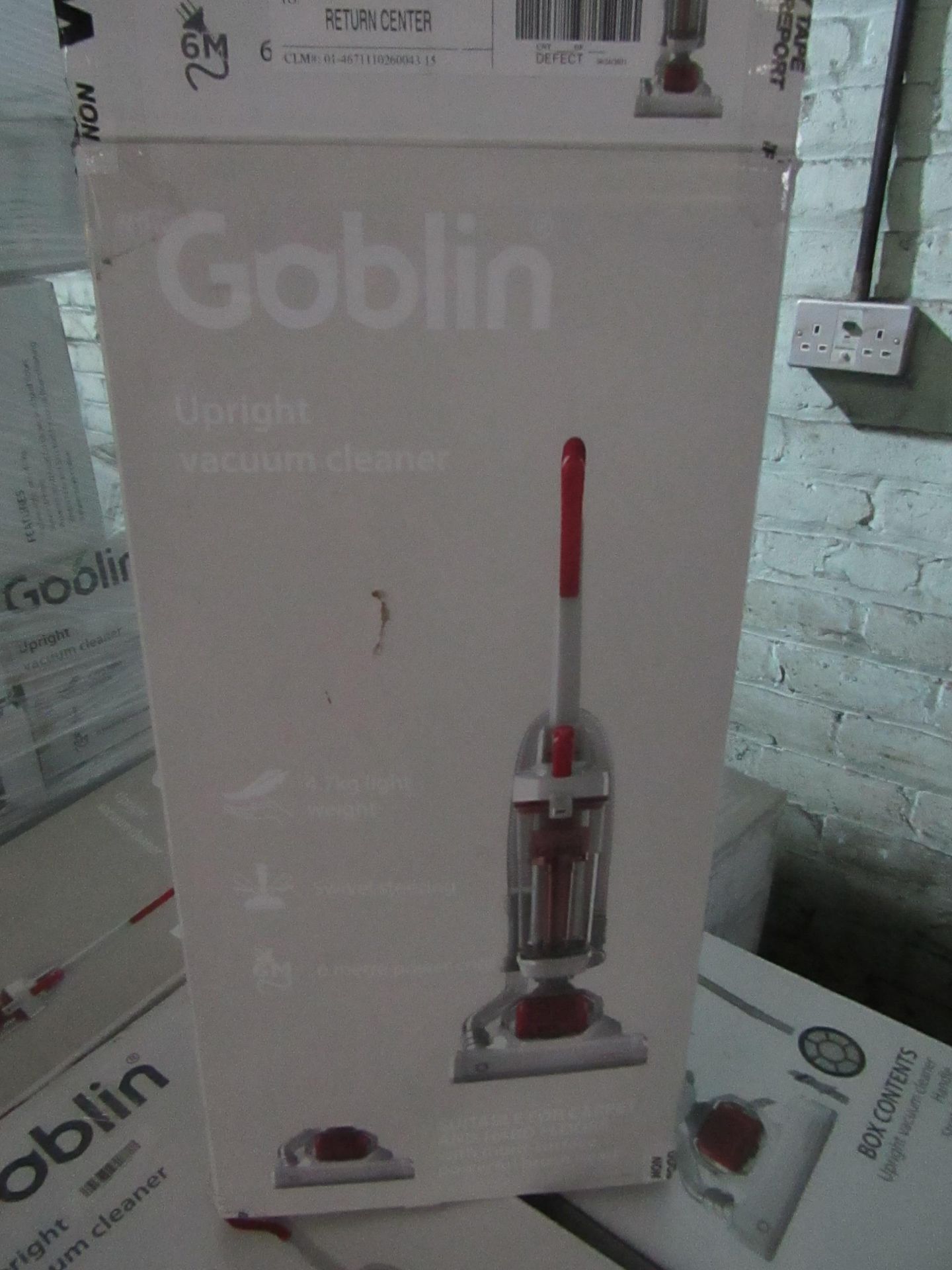 | 5X | GOBLIN BAGGED CYLINDER VACUUM | UNCHECKED & BOXED | NO ONLINE RESALE | RRP œ55 | TOTAL L0T