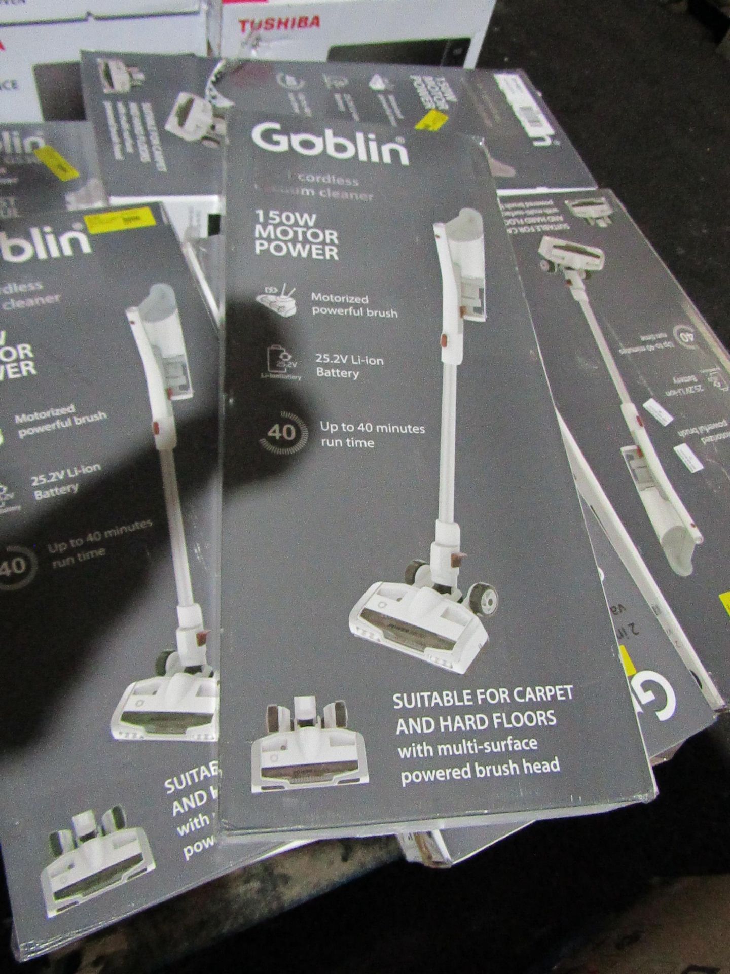 | X | GOBLIN 29.6V 150W CORDLESS 2 IN 1 VACUUM | UNCHECKED & BOXED | NO ONLINE RESALE | RRP œ65 |