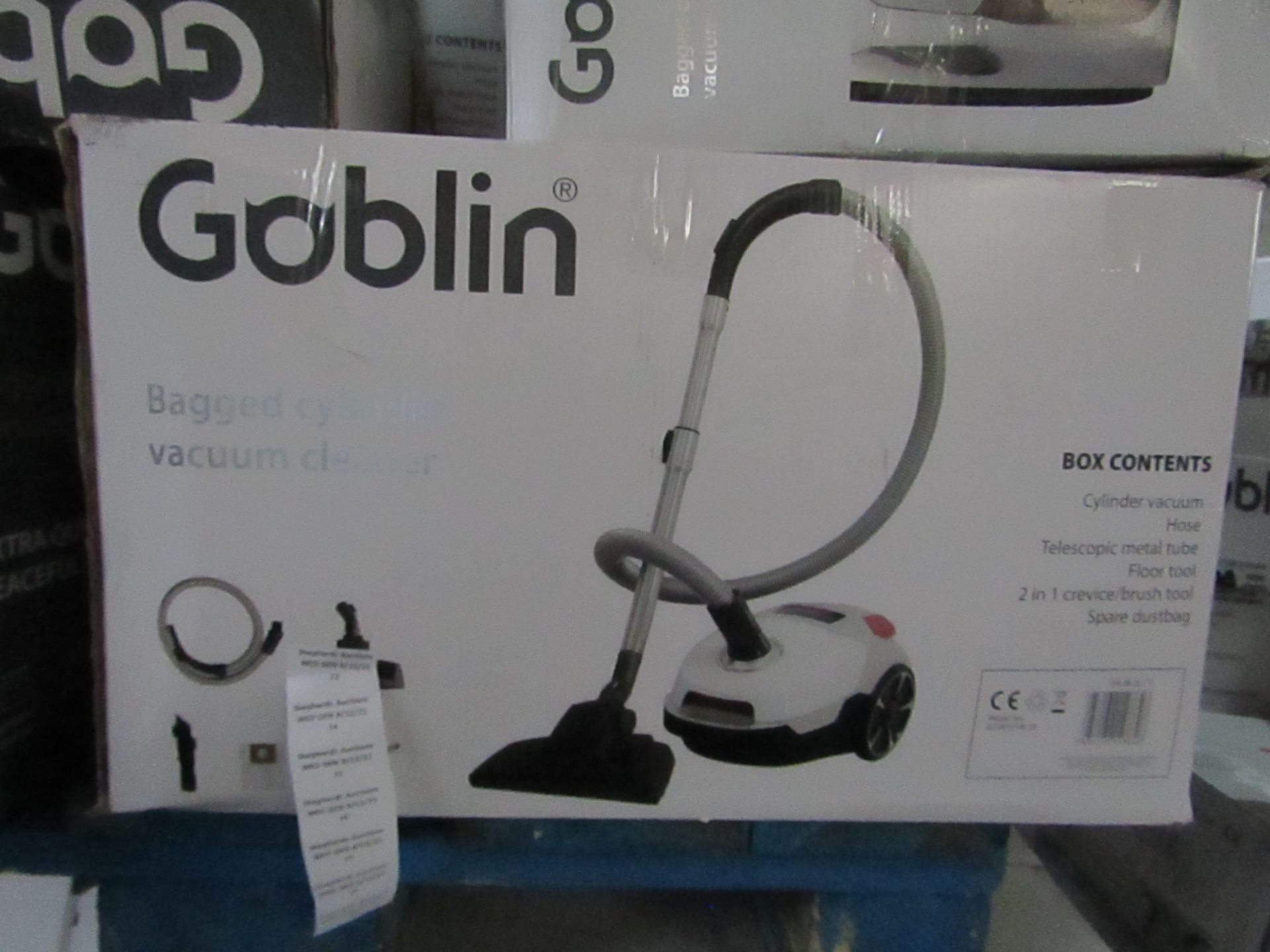 | 5X | GOBLIN BAGGED CYLINDER VACUUM | UNCHECKED & BOXED | NO ONLINE RESALE | RRP œ55 | TOTAL L0T