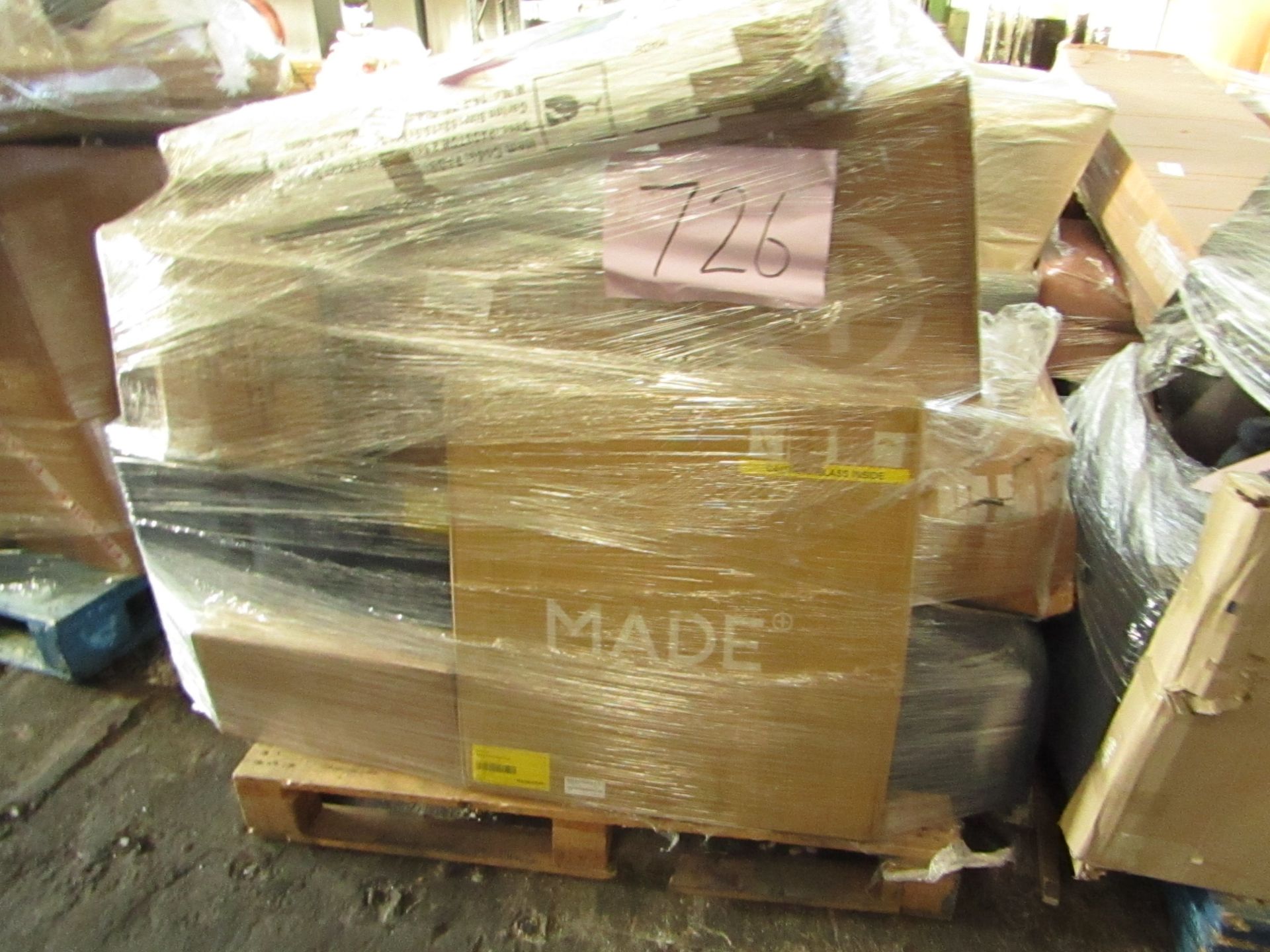 Mixed pallet of Made.com customer returns to include 5 items of stock with a total RRP of