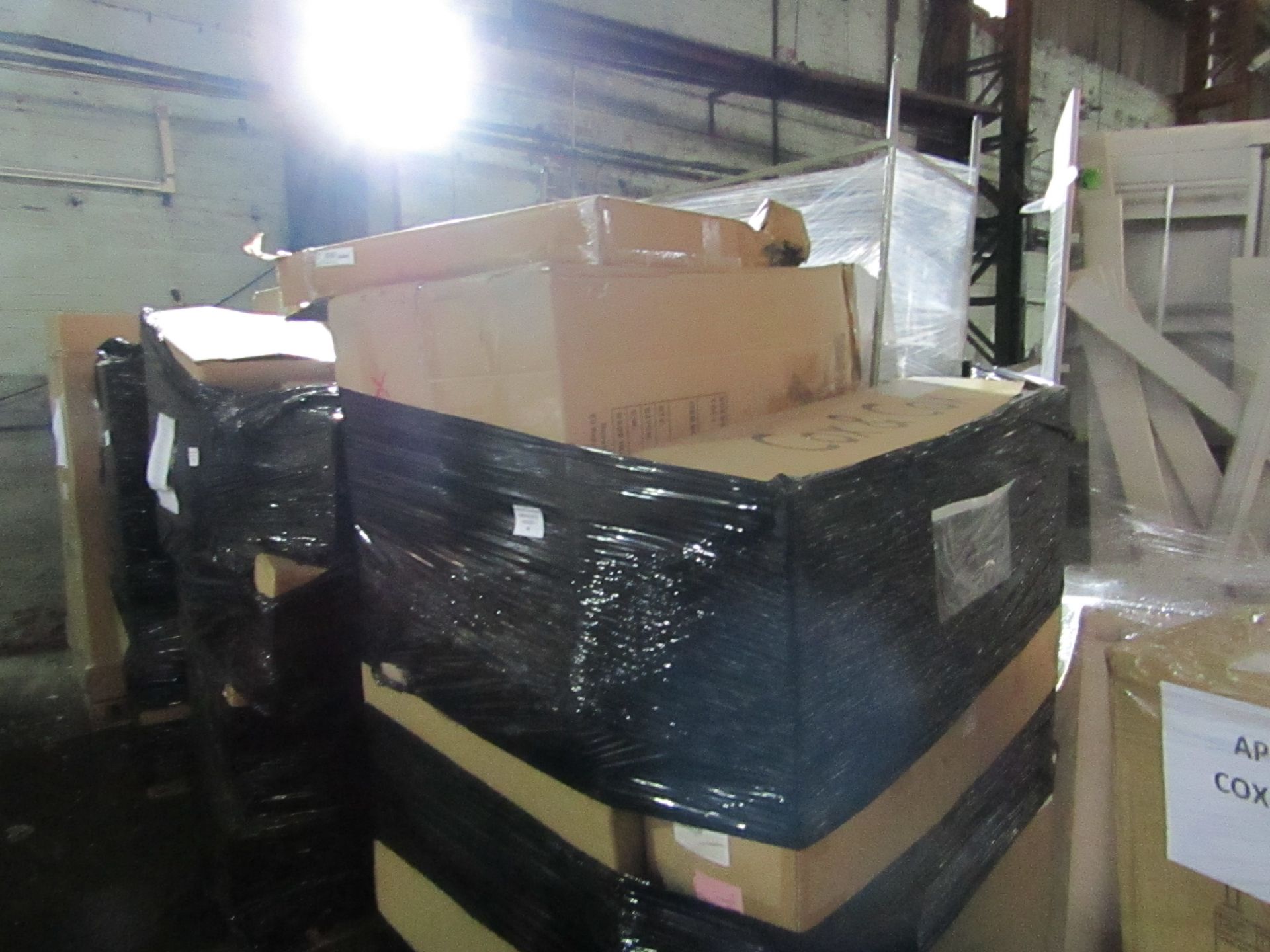 | 1X | PALLET OF FAULTY / MISSING PARTS / DAMAGED CUSTOMER RETURNS COX & COX STOCK UNMANIFESTED |