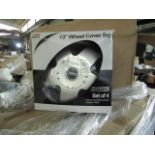 APPROX 36 PACKS OF 4 13" WHEEL COVERS. UNUSED AND PACKAGED
