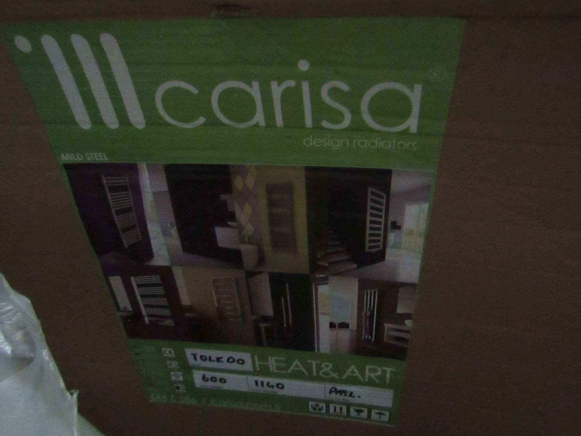 Carisa Radiators Toledo 600 x 1140 radiator, new and boxed. Stock image is for display purposes only - Image 2 of 2