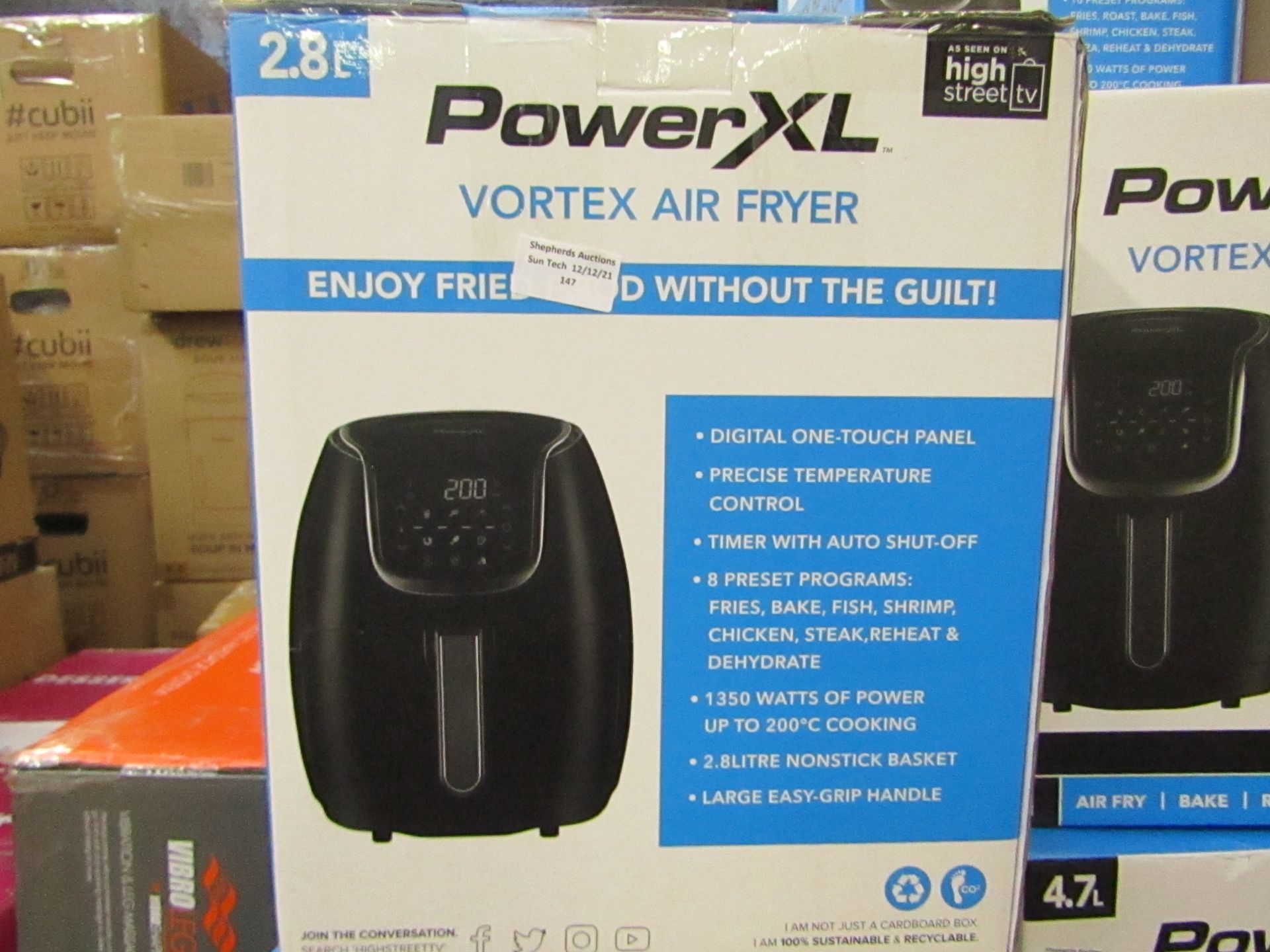 | 1X | POWER XL VORTEX AIR FRYER 2.8L DIGITAL AIR FRYER | ITEM HAS BEEN PROFESSIONALLY REFURBISHED