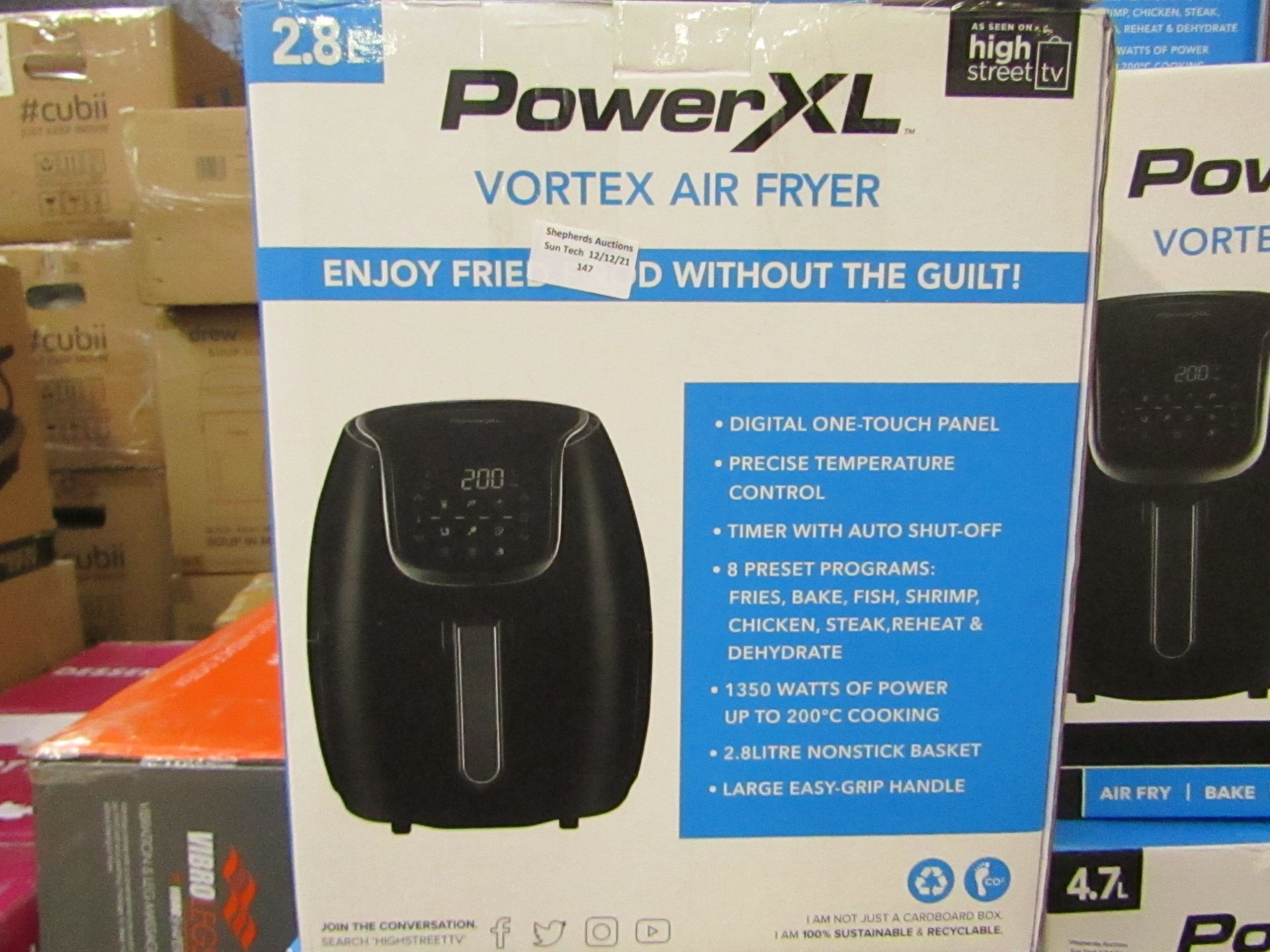 | 1X | POWER XL VORTEX AIR FRYER 2.8L DIGITAL AIR FRYER | ITEM HAS BEEN PROFESSIONALLY REFURBISHED