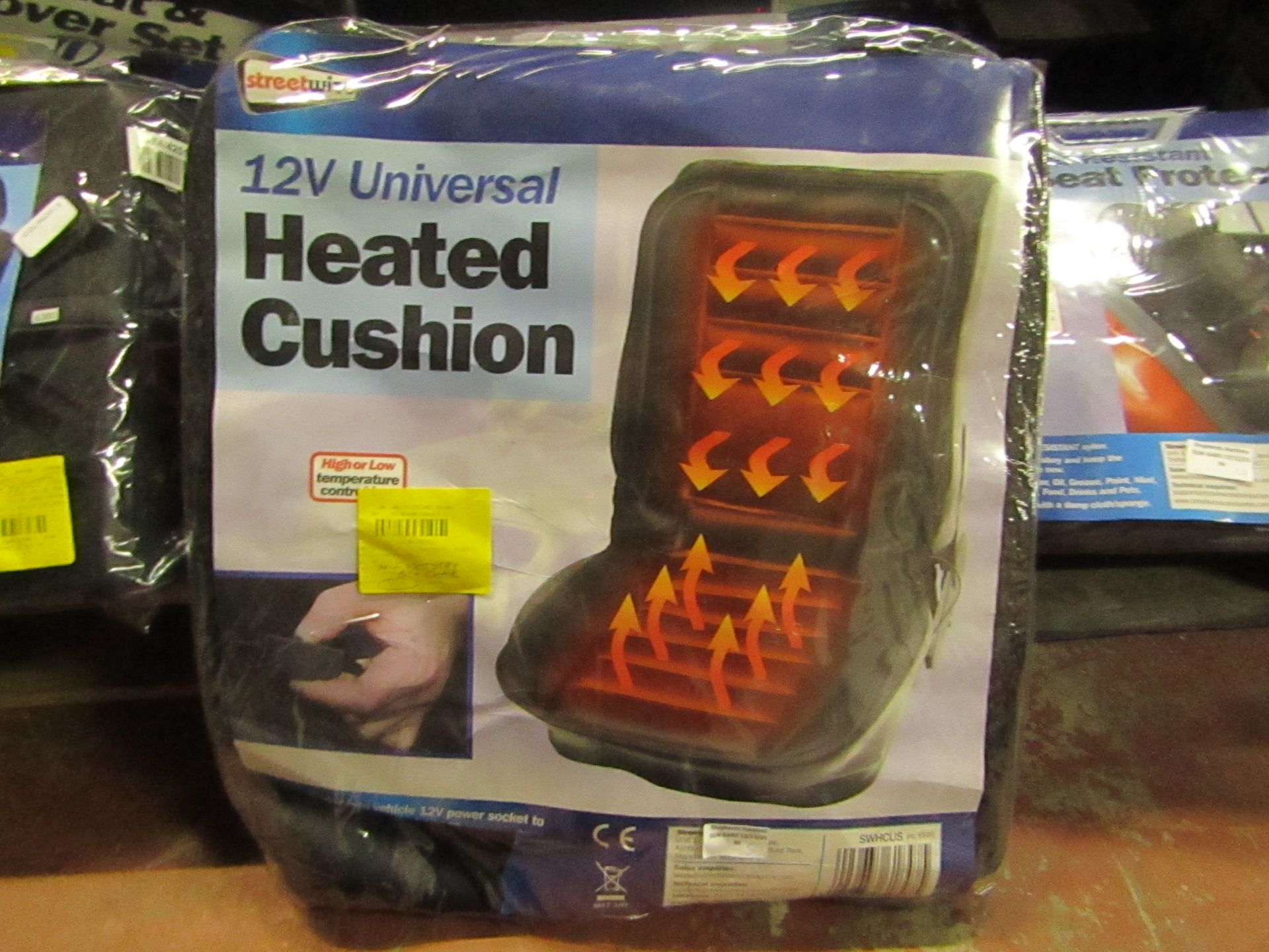 5x Streetwize 12v Universal Heated Cushion, Unchecked & Packaged.