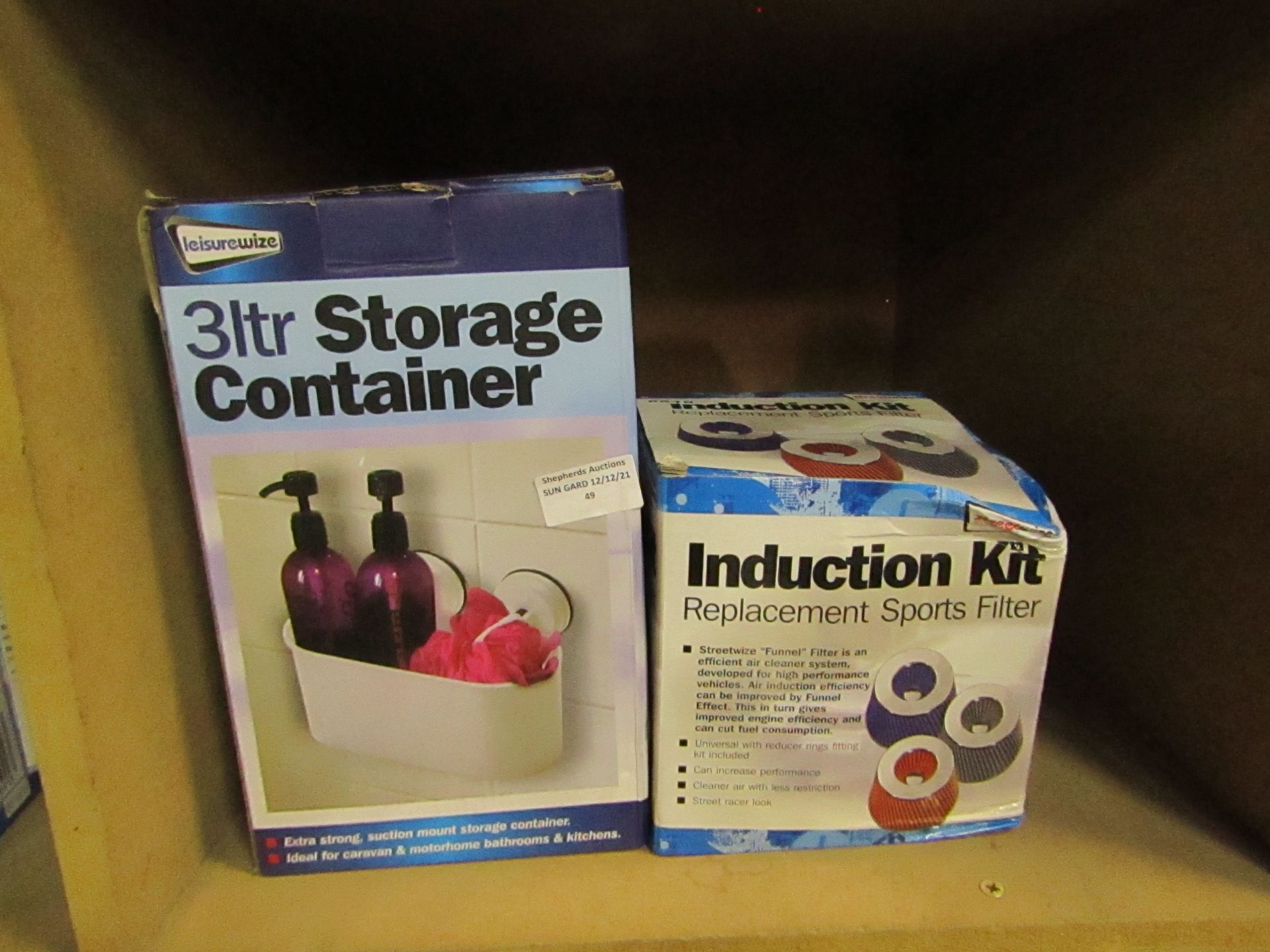 2x Items Being Streetwize/Leisurewize, 1x 3Ltr Storage Container, 1x Induction Kit Replacement