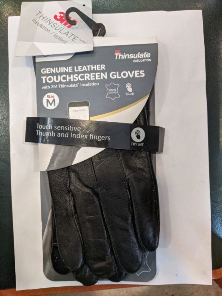 Located off site Bulk Lots of New Unisex leather Gloves in various sizes.