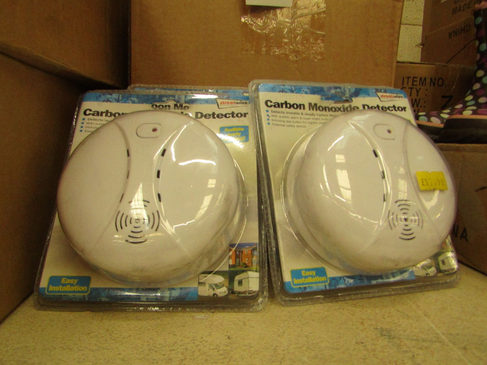 5x Streetwize - Carbon Monoxide Dectector - Unused & Packaged.