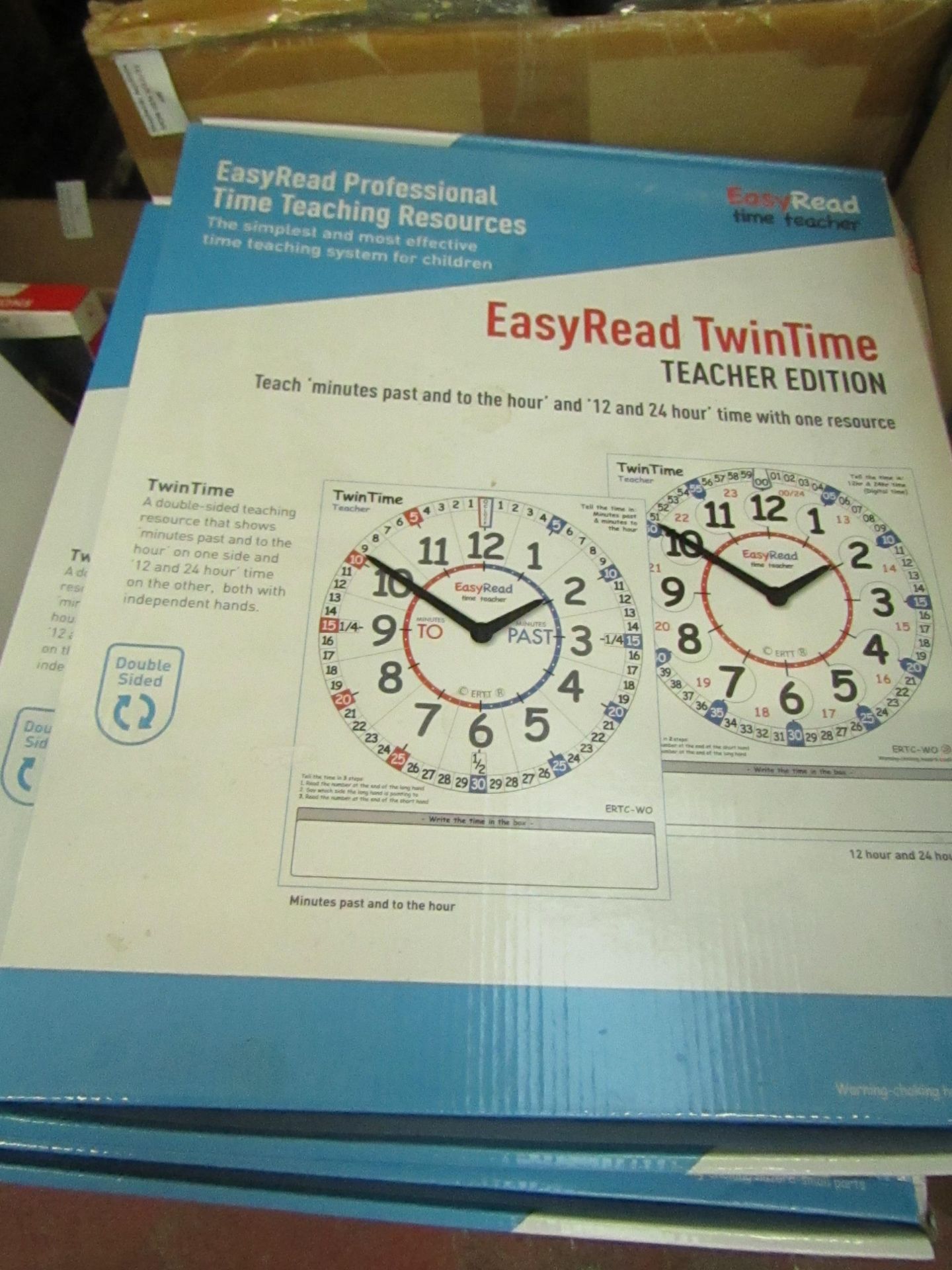 2x Easy Read - Professional Time Teaching Resources - Good Condition & Boxed.