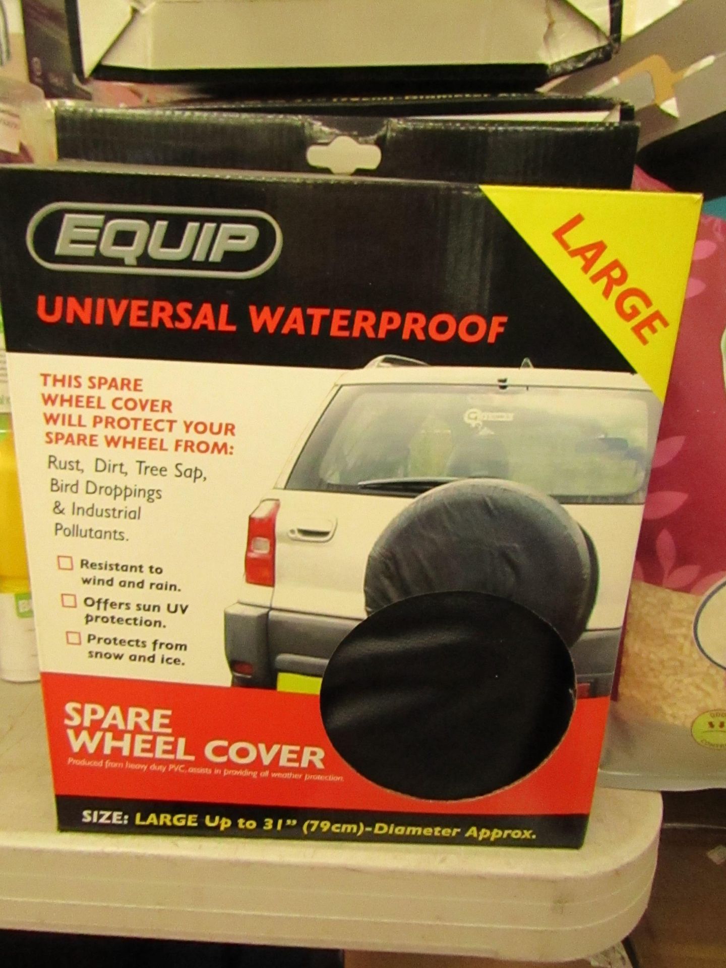 4x Equip - Universal Waterproof Spare Wheel Cover - Unchecked & Boxed.