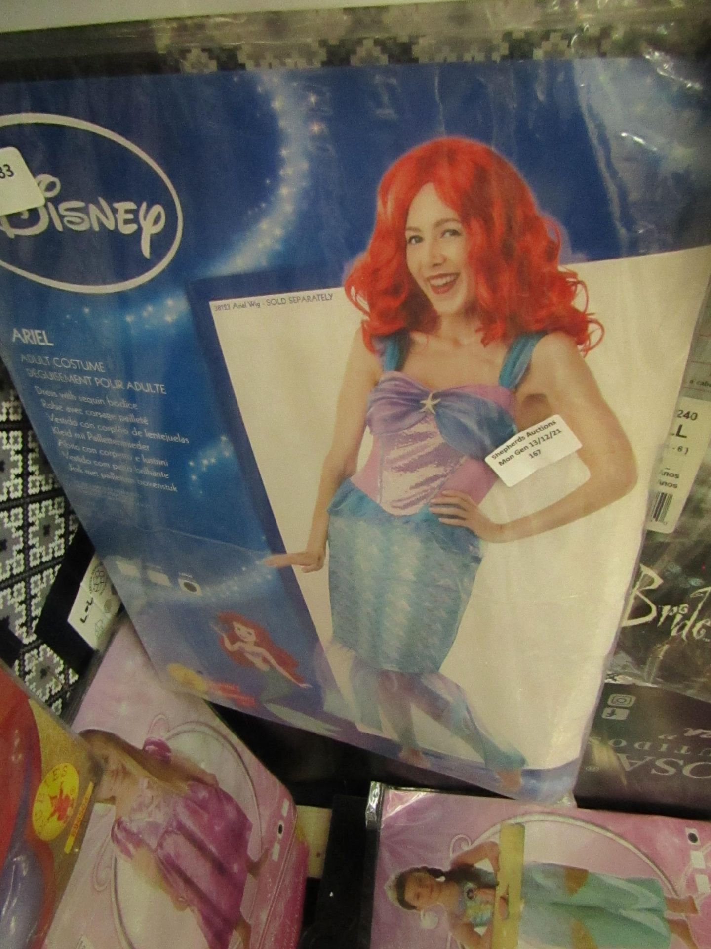 Disney - Ariel Adult Dressing-Up Costume - Size Large Womens Dress Size 16-18 - Unused & Packaged.