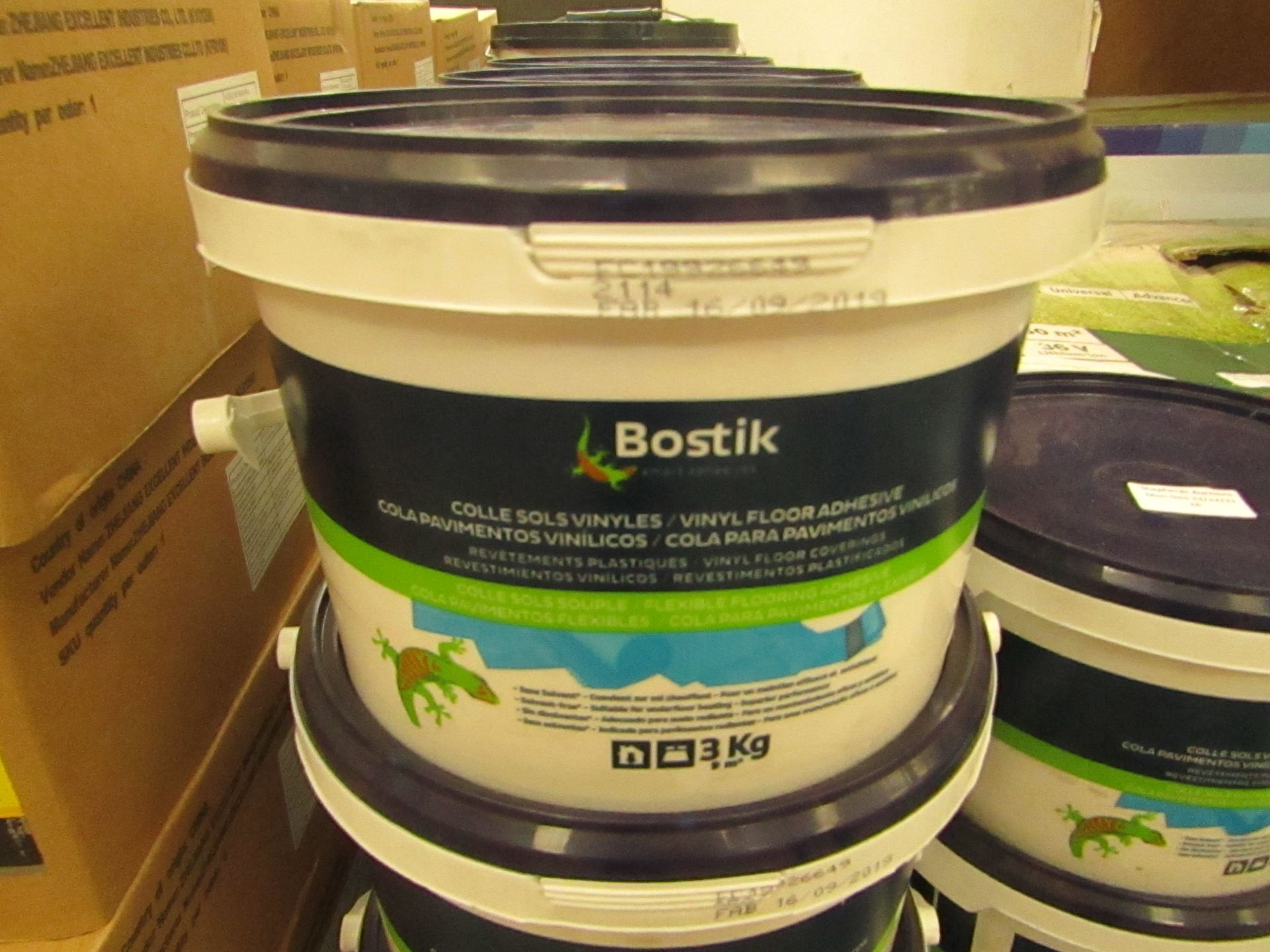 4x Bostik - Vinyl Floor Adhesive - 3KG - Unused.