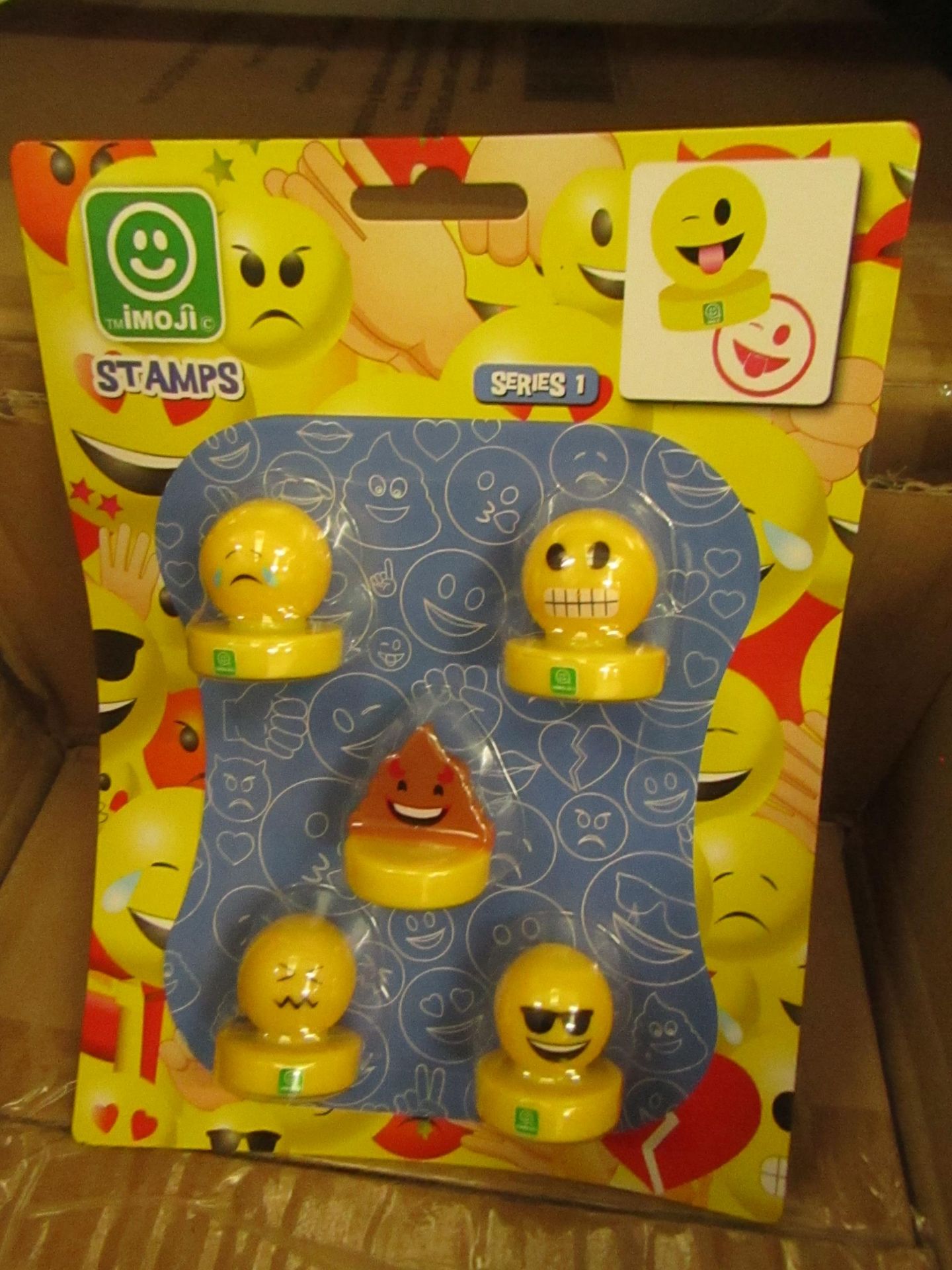 6x Imoji - 5 Pc Emoji Stamps Collection - New & Packaged.