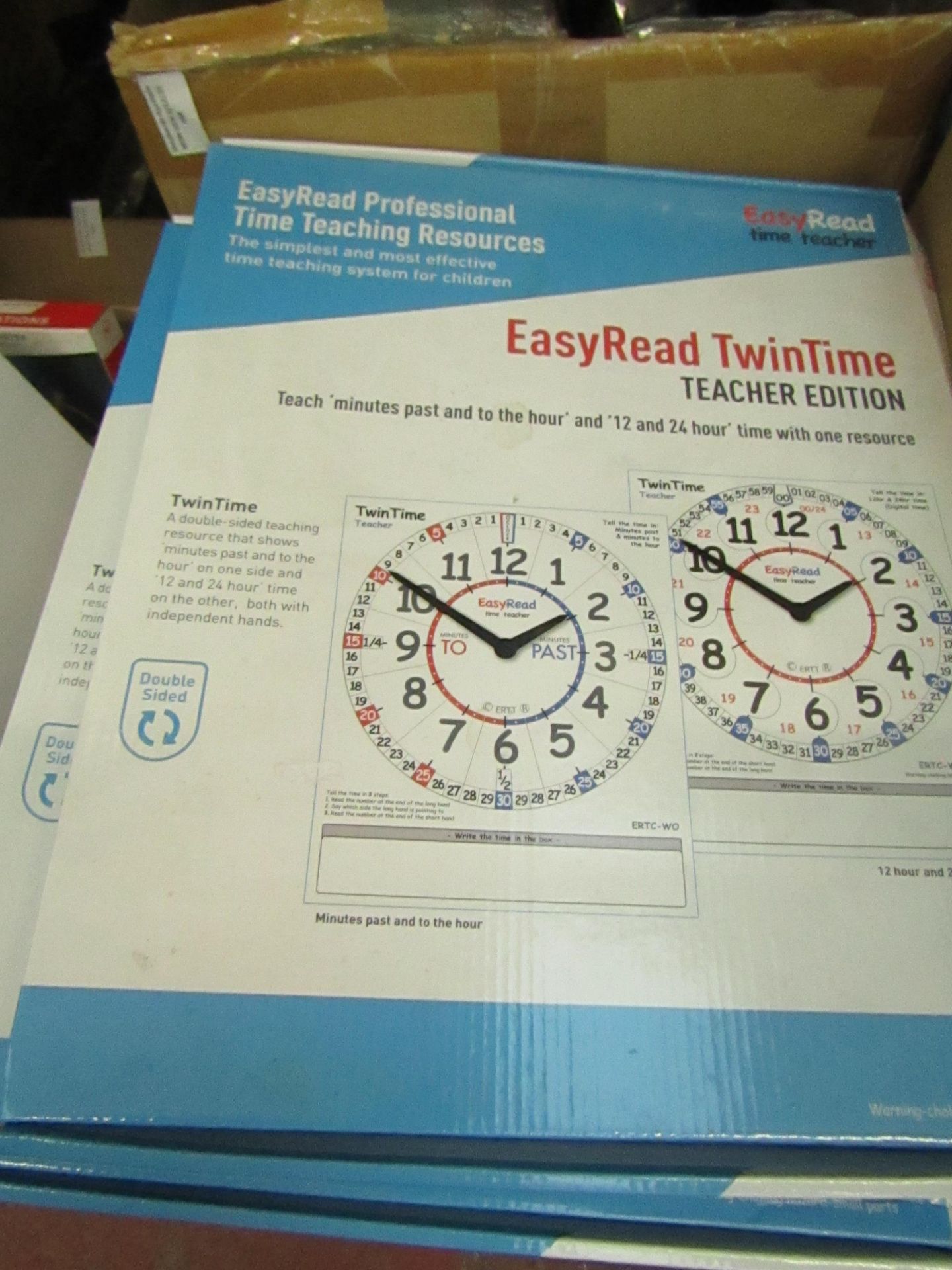 2x Easy Read - Professional Time Teaching Resources - Good Condition & Boxed.