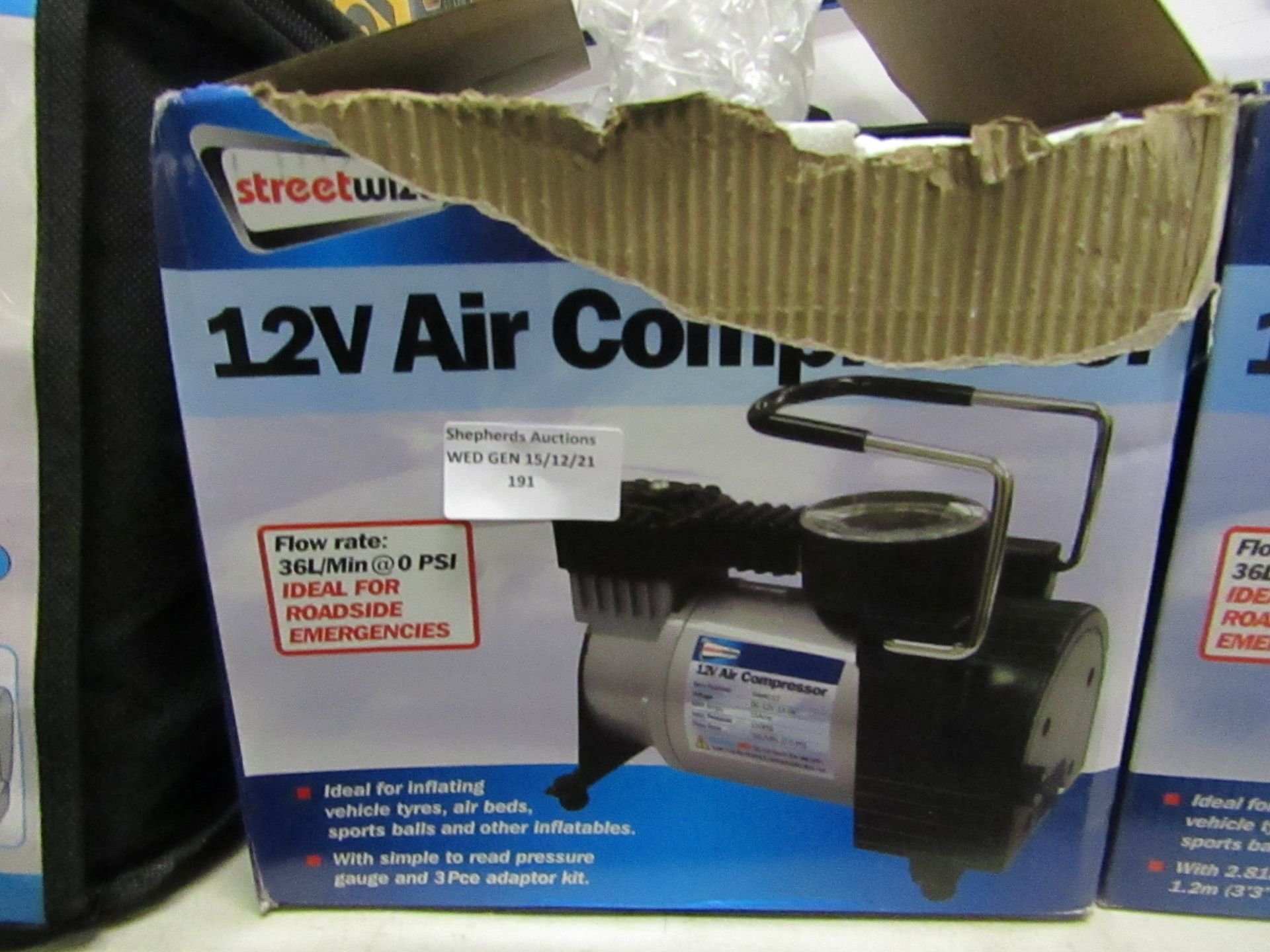 | 1X | STREETWISE 12V AIR COMPREESSOR | UNCHECKED & BOXED |