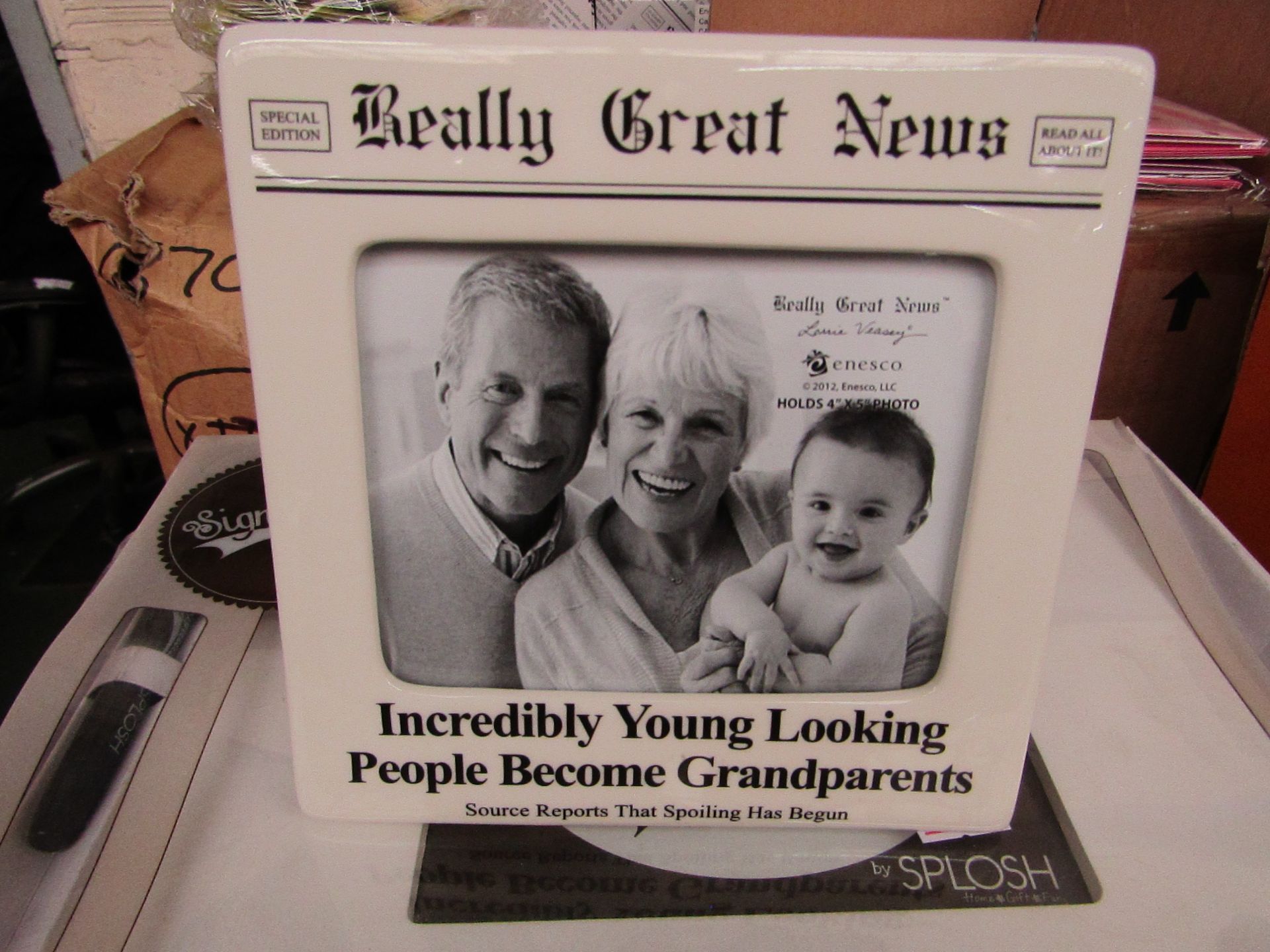 12x Ceramic News Style Picture Frames - Holds 4" x 5" Photos - Unused & Boxed. - See Image For