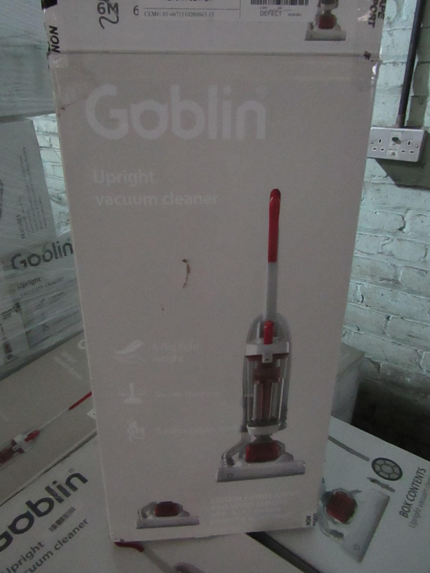 | 5X | GOBLIN BAGGED CYLINDER VACUUM | UNCHECKED & BOXED | NO ONLINE RESALE | RRP ?55 | TOTAL L0T