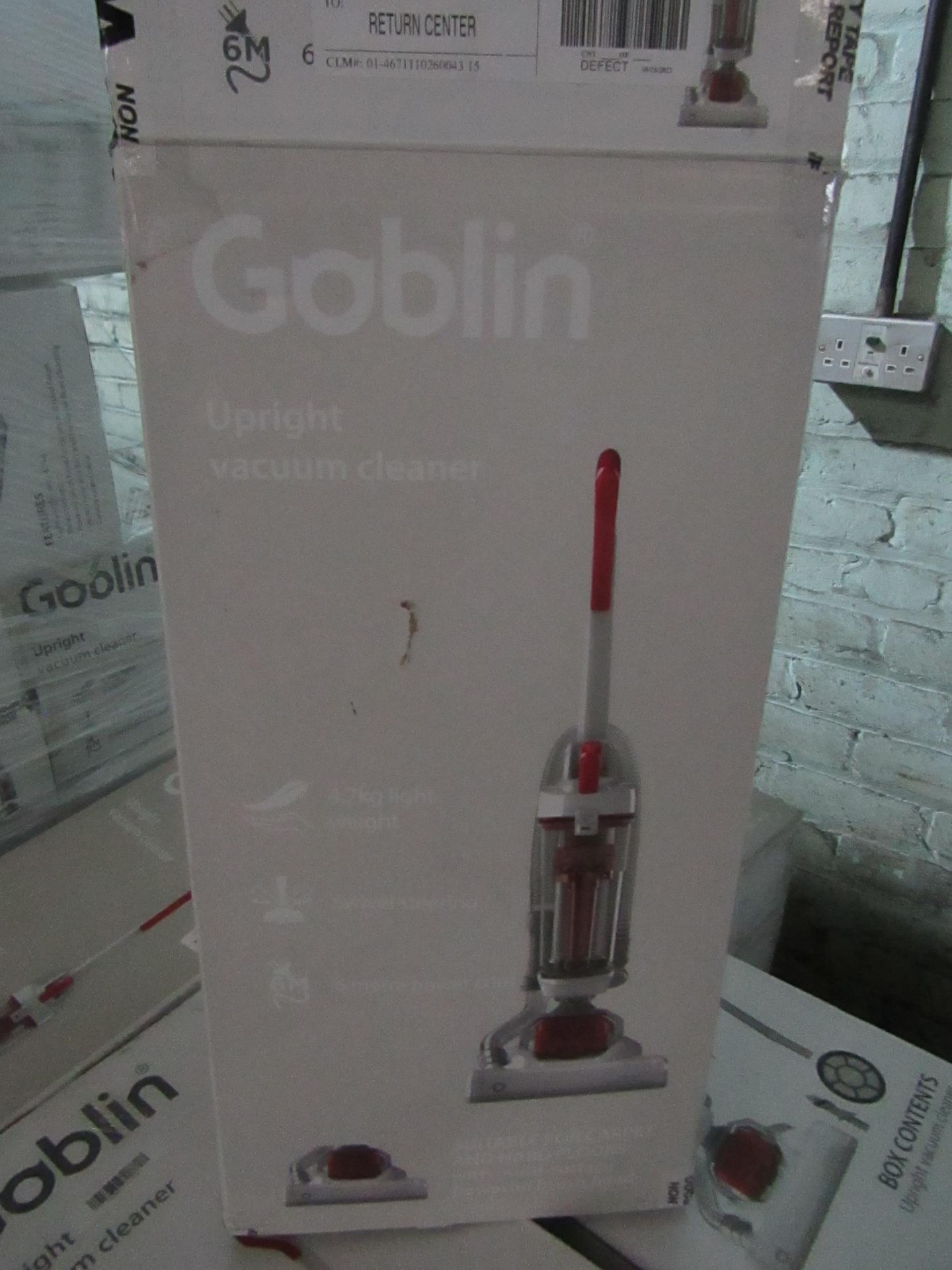 | 5X | GOBLIN BAGGED CYLINDER VACUUM | UNCHECKED & BOXED | NO ONLINE RESALE | RRP ?55 | TOTAL L0T