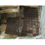 42x Boxes of 8 Vitra Sahara Mocha Mosaic 300 x 150 (in sheets of 300x300, brand new. Total RRP ?88