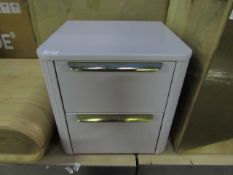 | 1x | MADE.COM BEDSIDE TABLE | GREY & BRUSHED BRASS | GOOD CONDITION & UNBOXED |