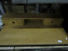 1 x Made.com Lomond Compact Desk Honey Mango Wood & Brushed Steel RRP œ249 SKU MAD-AP-DSKLOM046BRO-