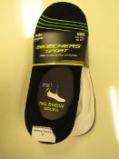 1 x pack of 8 x pairs per packof Skechers Mens No Show Socks size 6-11 new see image