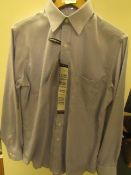 Kirkland Signature Custom Fit Shirt Blue Check Size 15.5 " Collar New With Tags