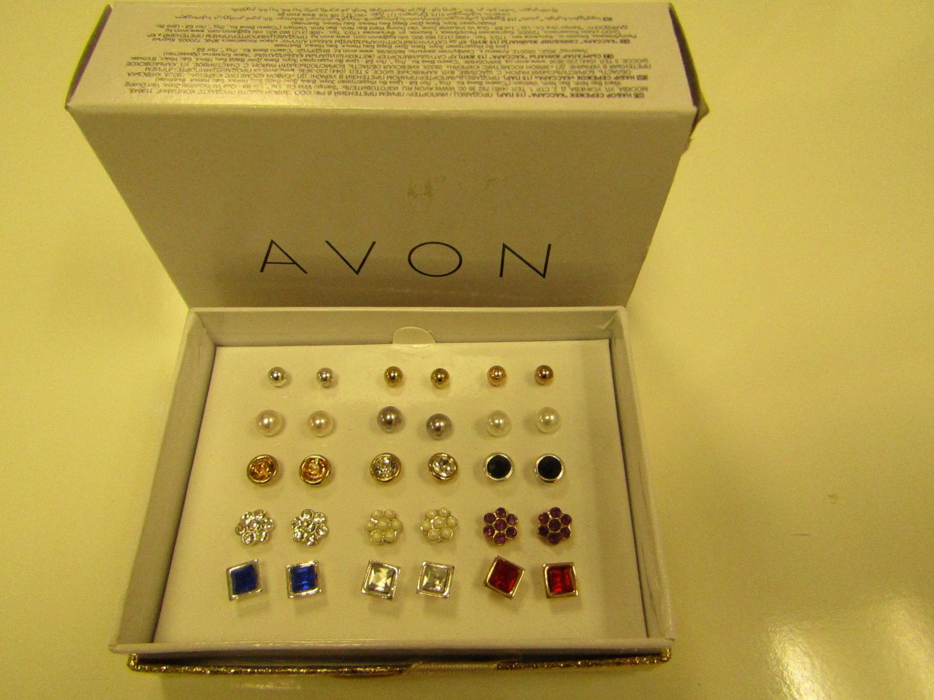 2 X Boxes of Avon Stud Earings Each Box Contains 15 X Pairs Of Various Designed Earings ( See