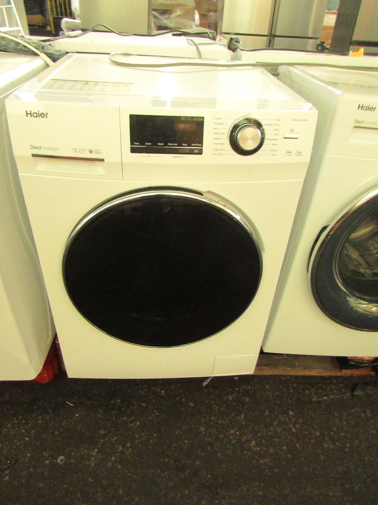 Haier HW90-B14636N 9KG washing machine, Powers on and Spins, we have not checked this any further or