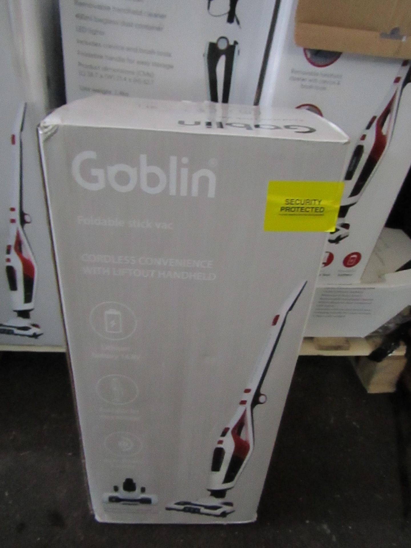 | 5X | GOBLIN FOLDABLE STICK VACUUM | UNCHECKED & BOXED | NO ONLINE RESALE | RRP ?59 | TOTAL LOT RRP