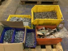 Quantity of Various Sized Hex Bolts and Screws