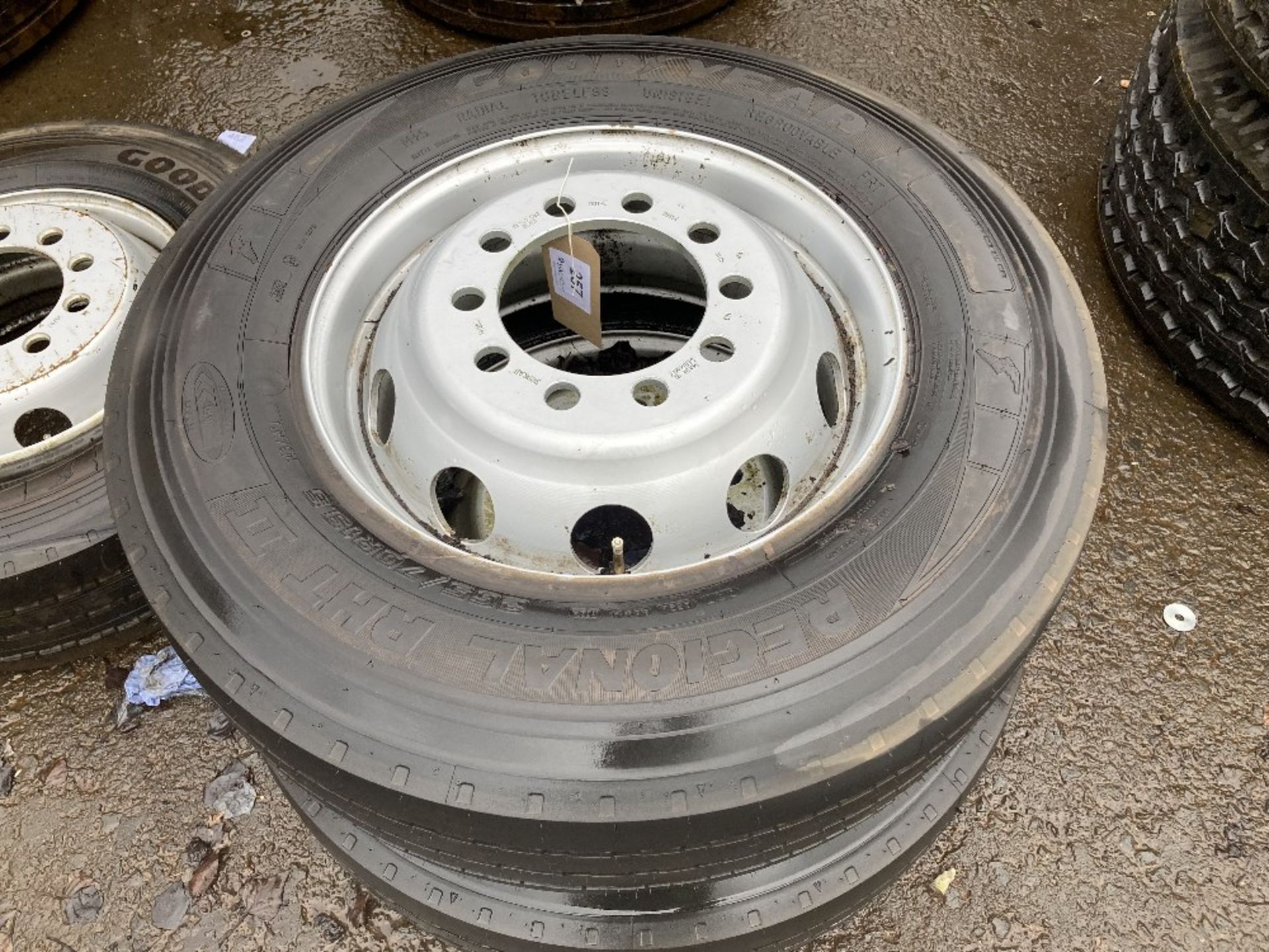 (2) Goodyear Regional RHT 2 tyres & (2) Sudrad Steel Wheels