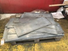 Pallet containing pre cut lengths of steel plate