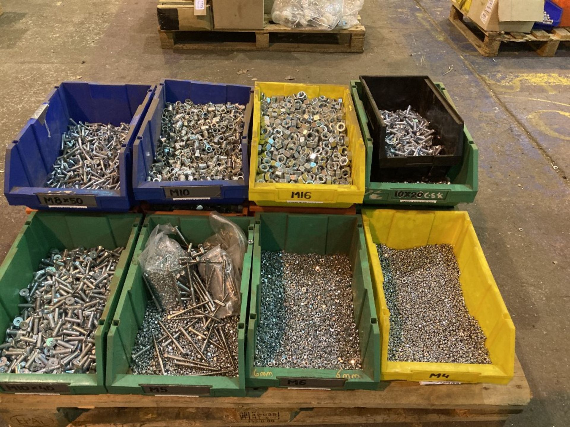 Quantity of Various Sized Nuts, Bolts, Collars Etc