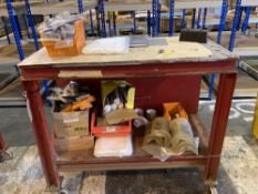 Steel framed mobile workbench