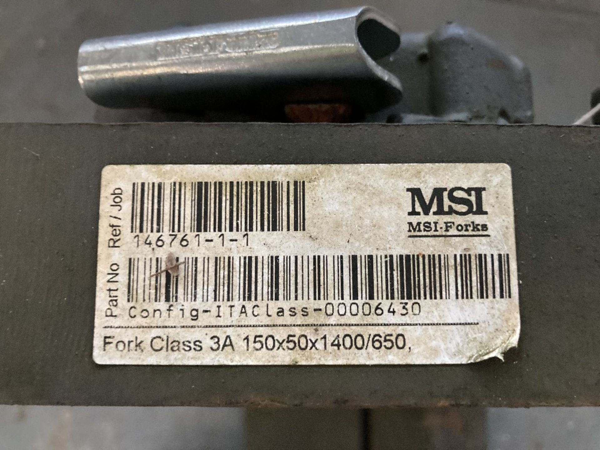 (2) MSI Forks Class 3A Forklift Forks - Image 4 of 4