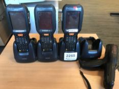 (4) Datalogic Falcon QVGA Imager 3 complete with Pistol Grip Scanners