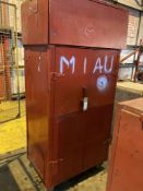 Steel Framed Mobile Cupboard with Box Over