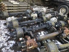 (4) Various Damaged Axles to include