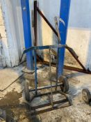 Steel gas bottle trolley