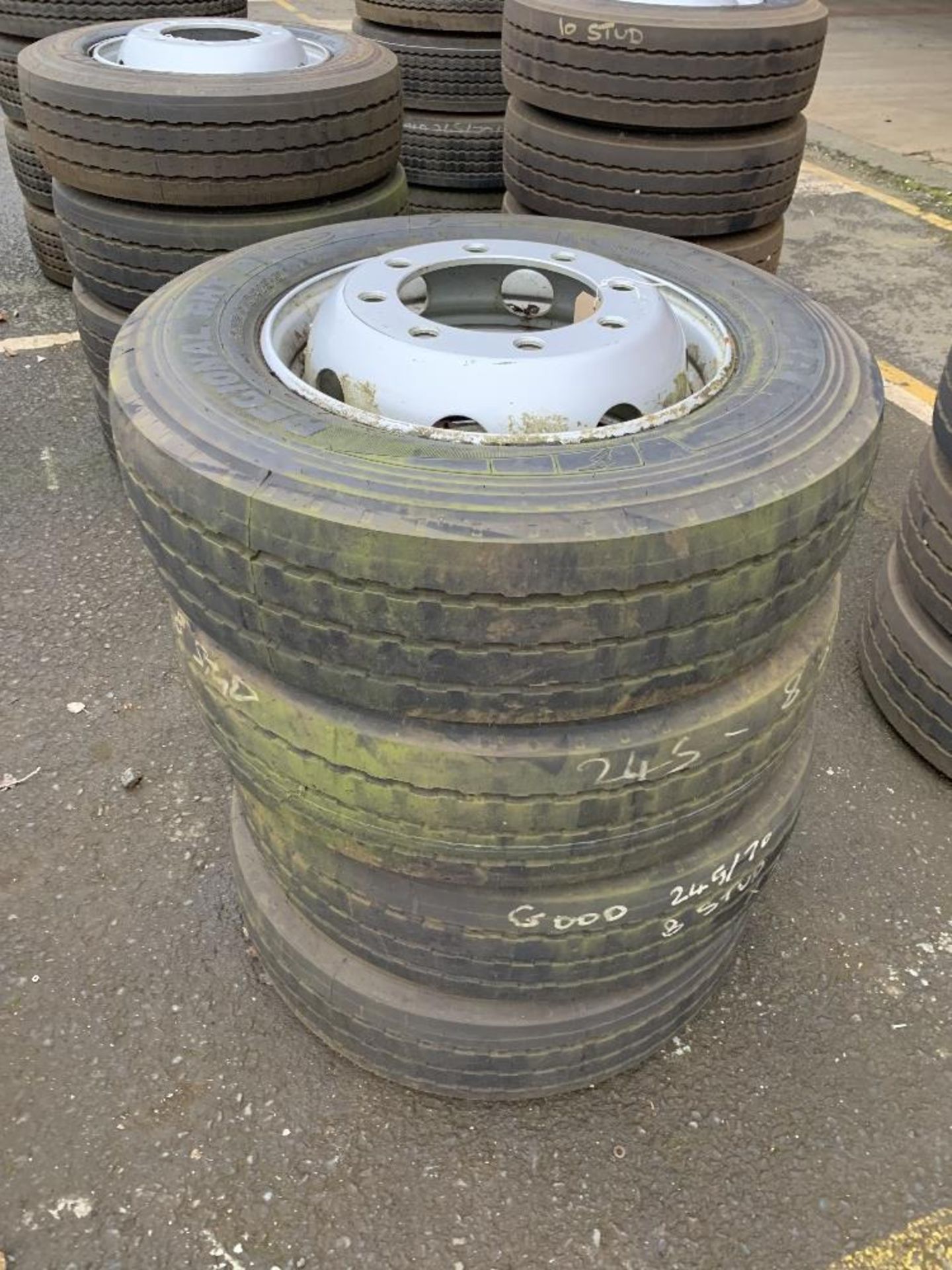 (4) Goodyear Regional RHT2 tyres & (4) HL1 Steel Wheels