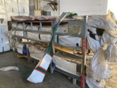 (2) Steel Stillages containing New and Used Curtains